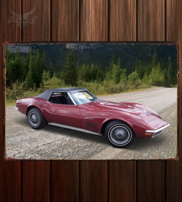 Металлическая табличка Corvette 350 LT1 Convertible 